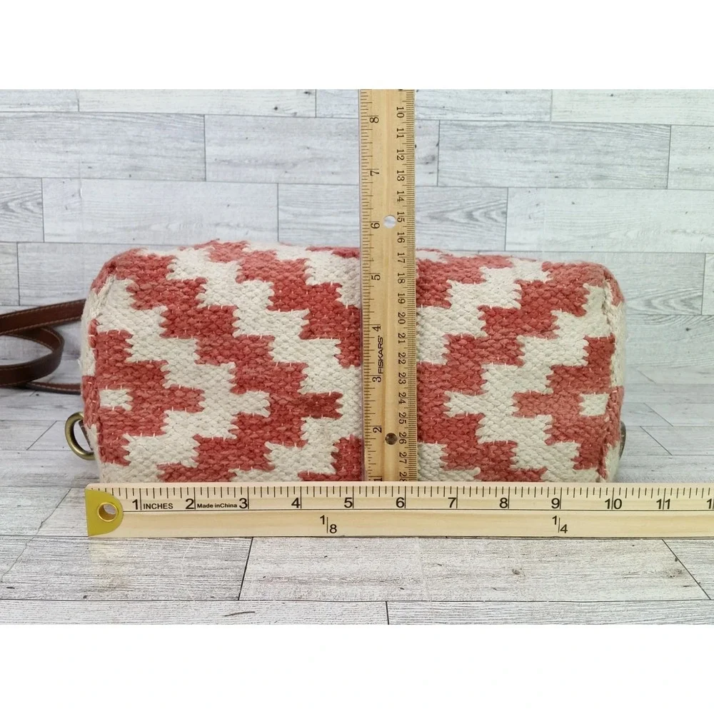 Patricia Nash Woven Casoli Convertible Shoulder Backpack Leather Carpet Bag